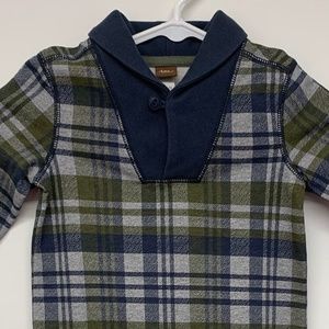 Tea Collection Toddler Plaid Onesie with snaps